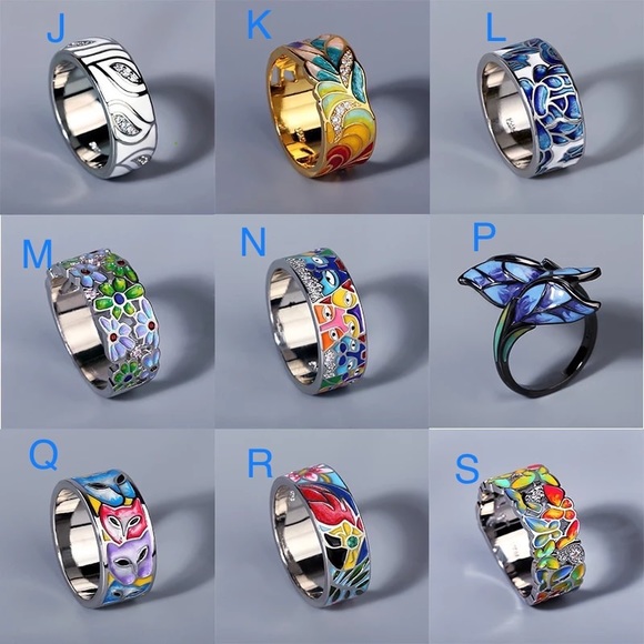 Anthro Gold Silver Enamel Boho Ornament Wide Earri - Picture 6 of 14